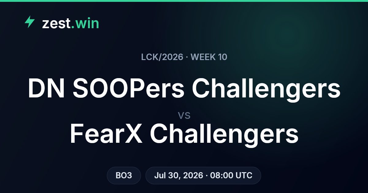 DN SOOPers Challengers vs FearX Challengers: LCK Week 10 Series Prediction