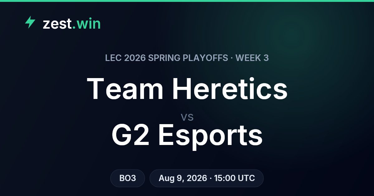 Team Heretics vs G2 Esports: LEC 2026 Spring Playoffs Prediction