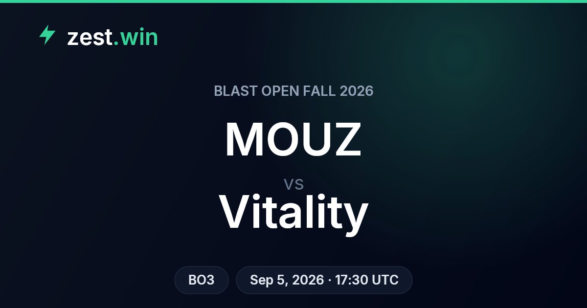 MOUZ vs Vitality Prediction — BLAST Open Fall 2026