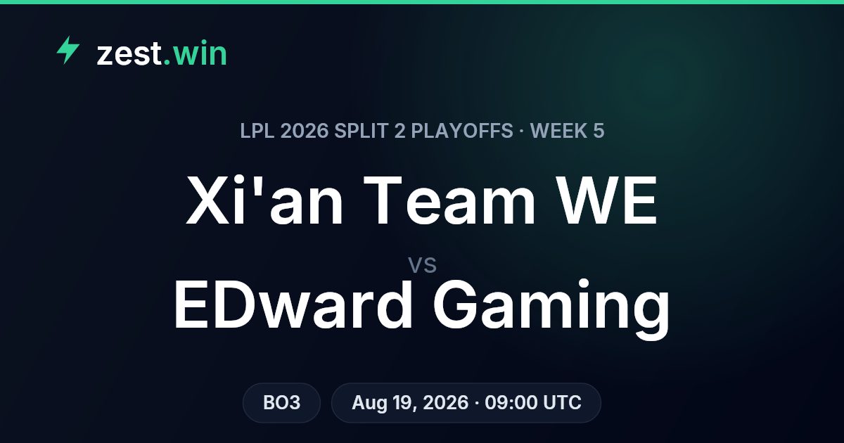 Team WE vs EDward Gaming: LPL Playoffs Week 5 Prediction