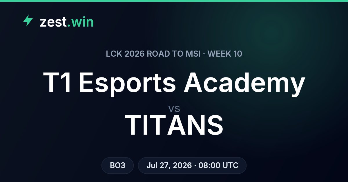 T1 Esports Academy vs TITANS: LCK Road to MSI Week 10 Preview