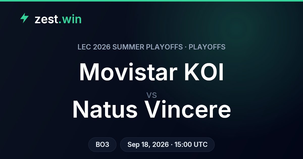 Movistar KOI vs NAVI Prediction — LEC 2026 Summer Playoffs