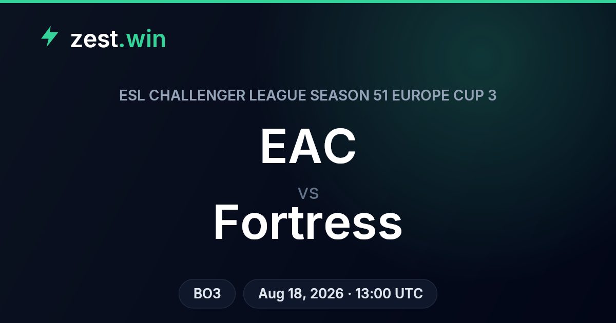 EAC vs Fortress: ESL Challenger League S51 Europe Cup 3 Preview