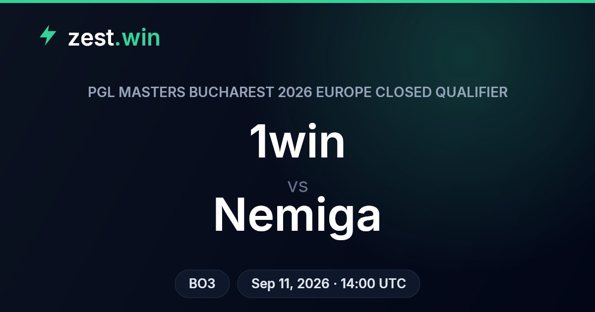1win vs Nemiga Prediction — PGL Masters Bucharest 2026