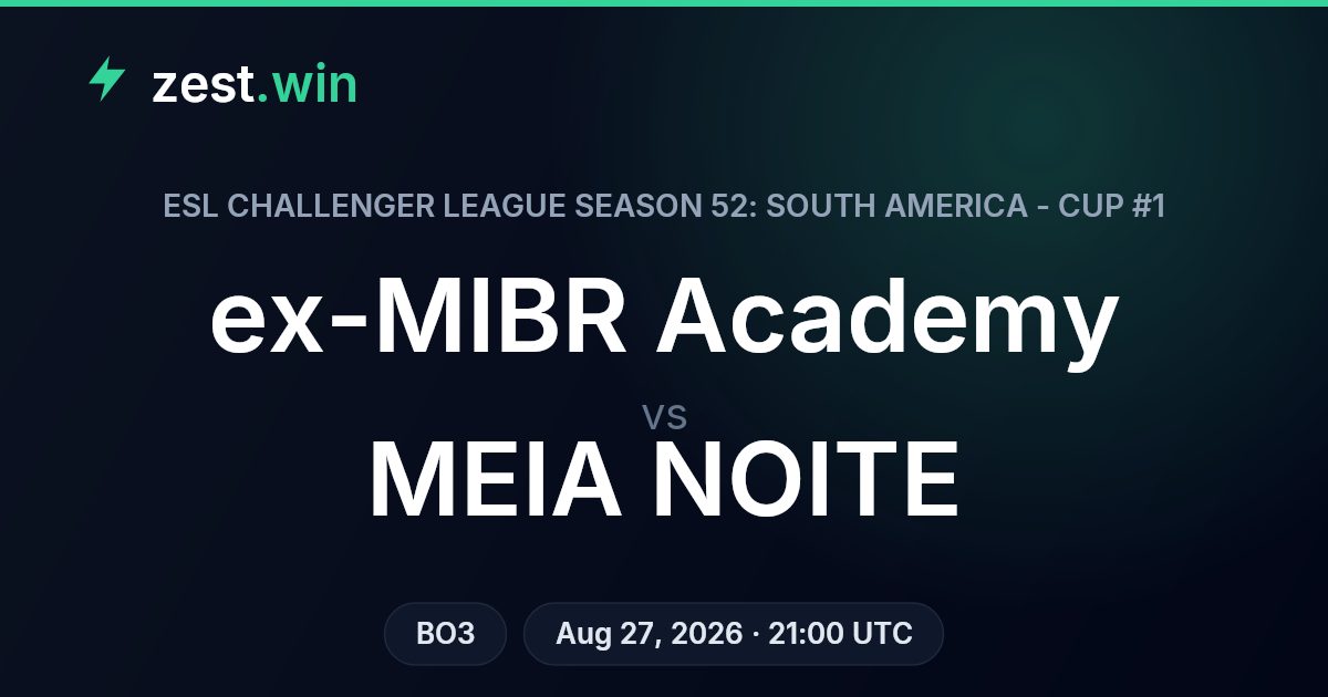ex-MIBR Academy vs MEIA NOITE Prediction — ECL SA Cup #1
