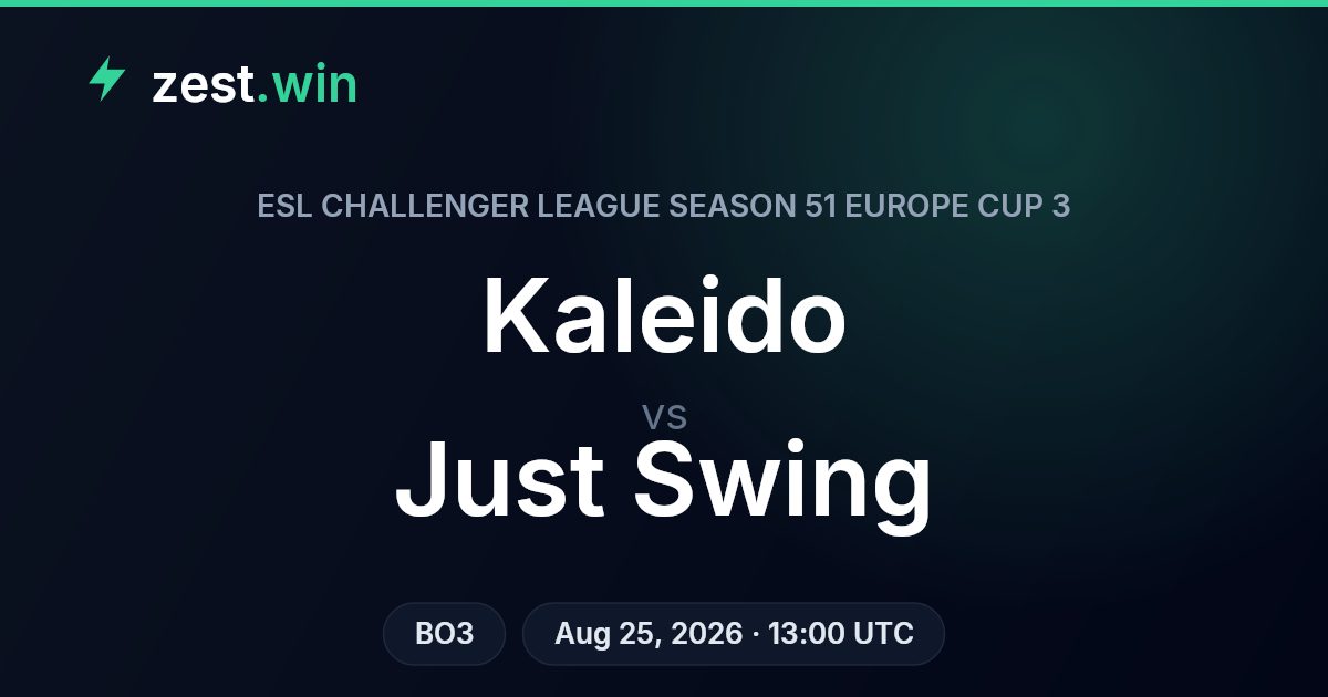 Kaleido vs Just Swing Prediction – ESL Challenger League Season 51 Europe Cup 3