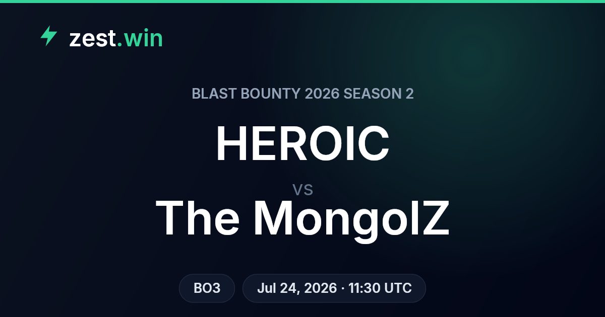 HEROIC vs The MongolZ: BLAST Bounty 2026 Season 2 Preview – Model Favors MongolZ