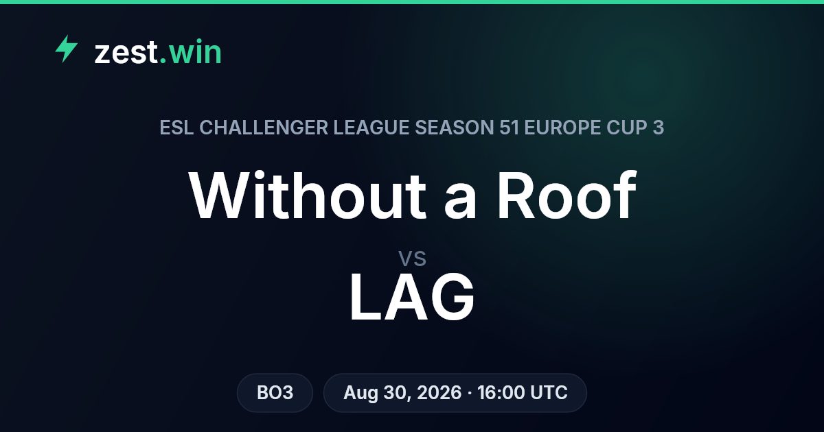 Without a Roof vs LAG Prediction — ESL Challenger League S51