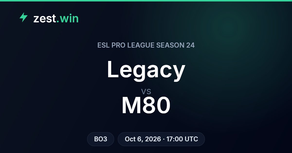 Legacy vs M80 Prediction — ESL Pro League Season 24