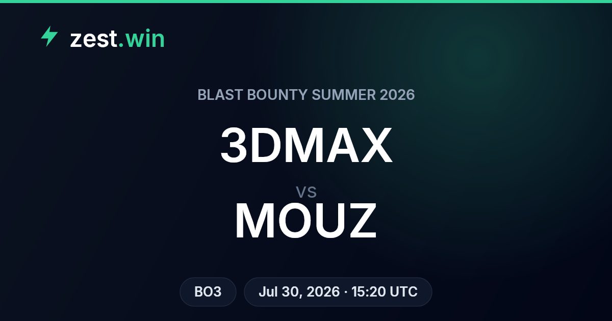 3DMAX vs MOUZ: BLAST Bounty Summer 2026 Preview – Model Favors MOUZ