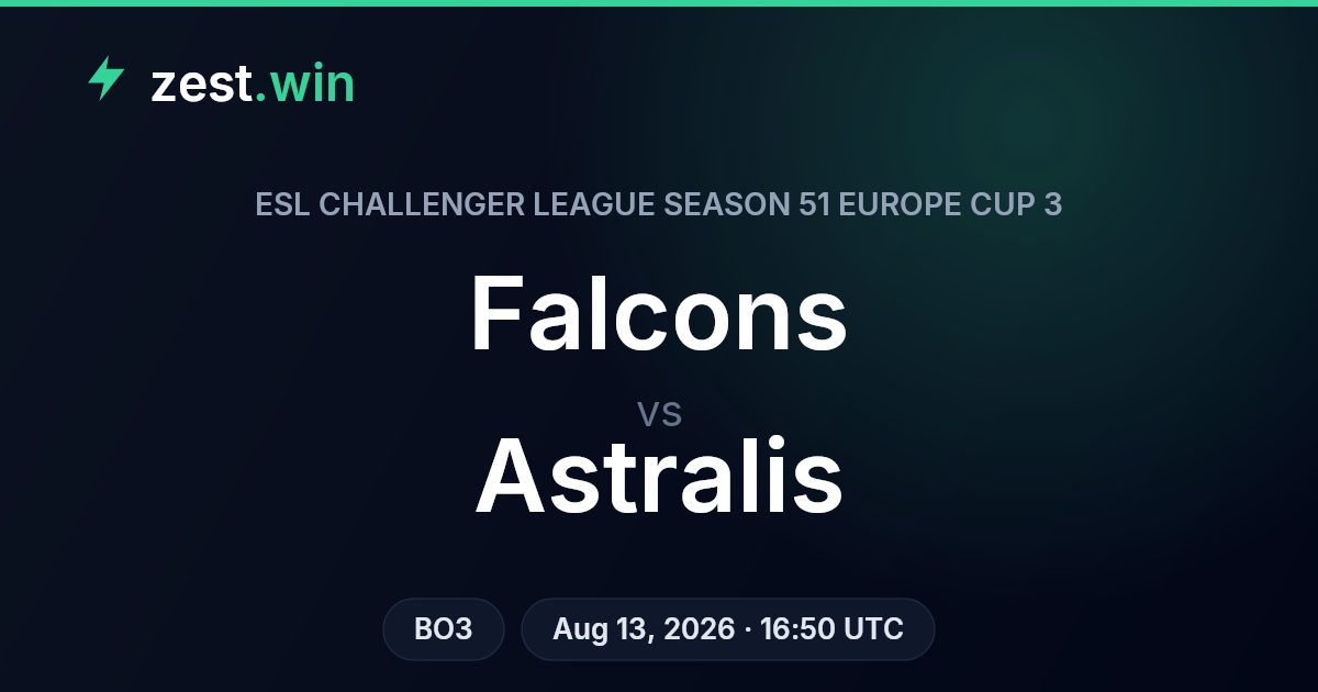 Falcons vs Astralis Prediction – ESL Challenger League Season 51 Europe Cup 3