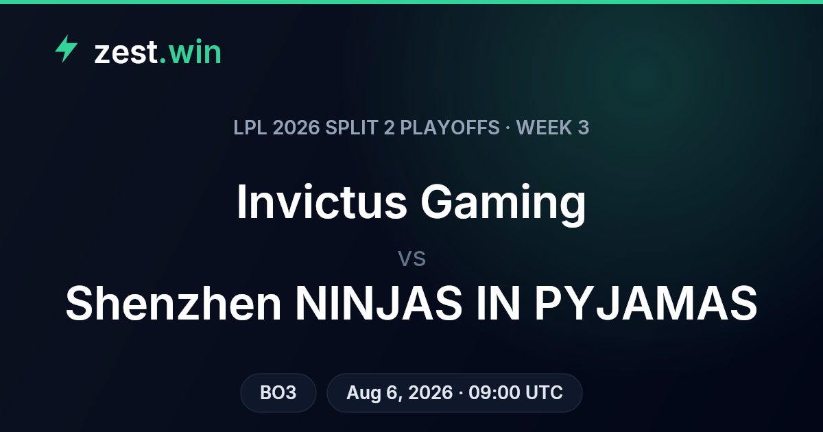 Invictus Gaming vs Shenzhen NINJAS IN PYJAMAS: LPL Playoffs Week 3