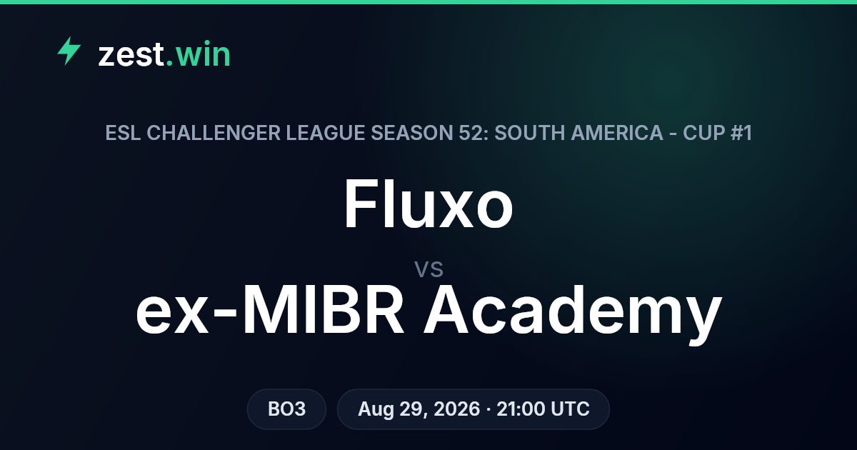 Fluxo vs ex-MIBR Academy Prediction — ESL Challenger League S52