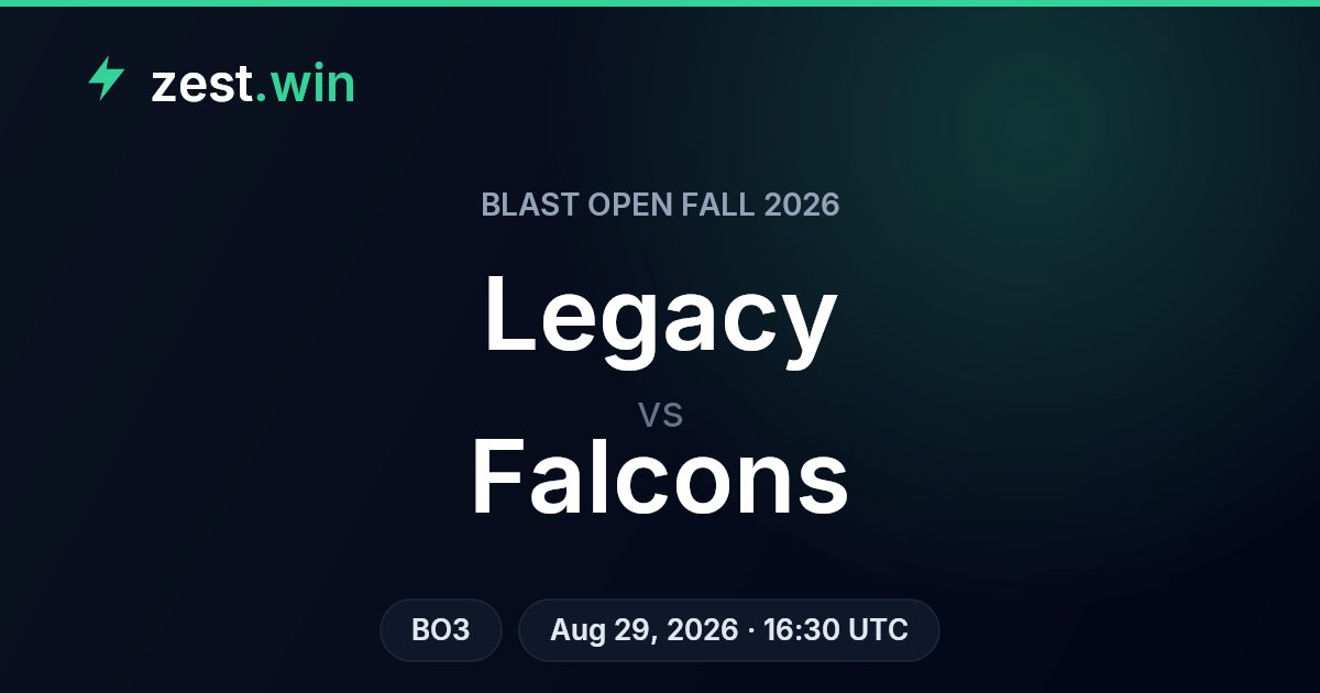 Legacy vs Falcons Prediction — BLAST Open Fall 2026