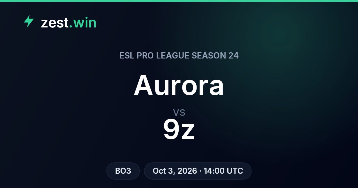 Aurora vs 9z Prediction — ESL Pro League Season 24