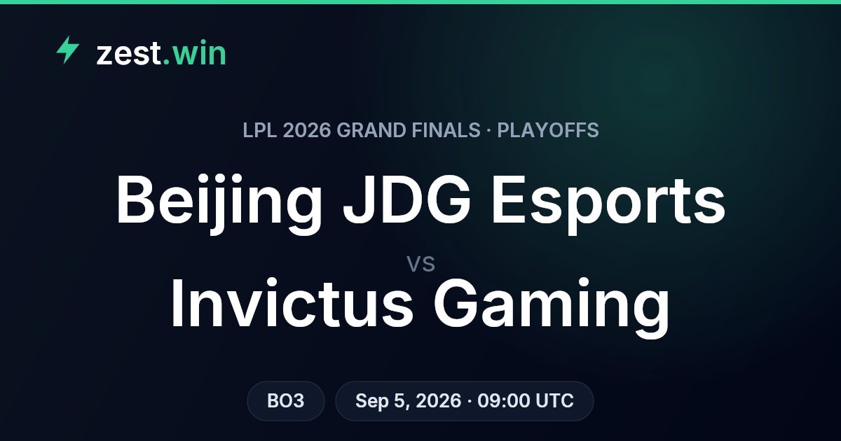JDG vs Invictus Gaming Prediction — LPL 2026 Grand Finals