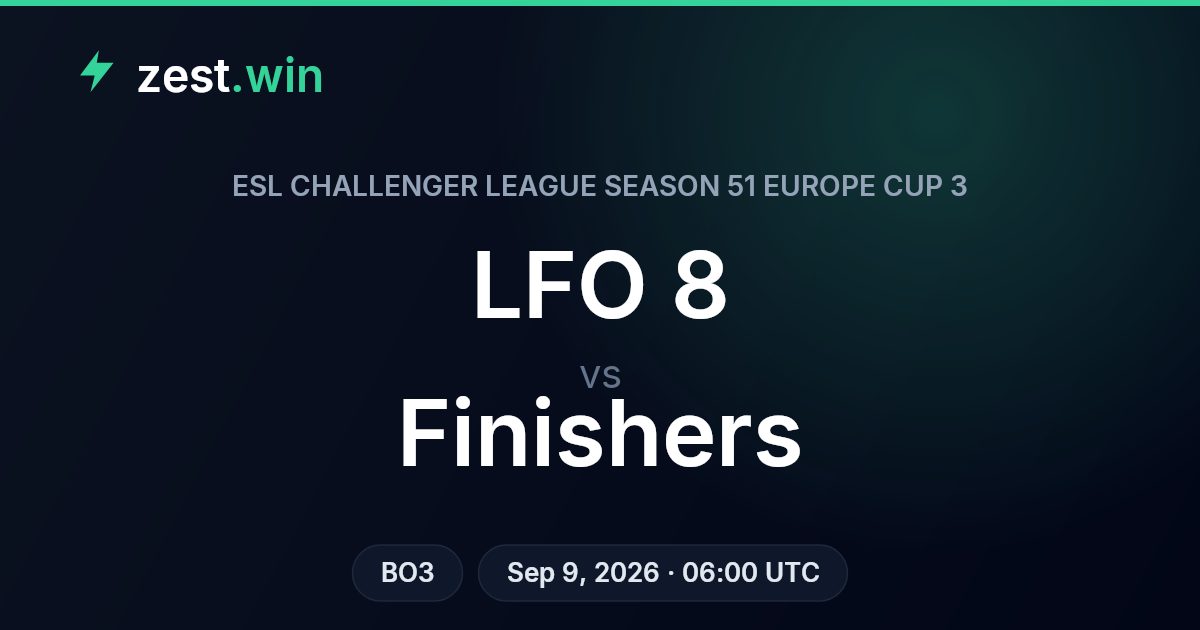 LFO 8 vs Finishers Prediction — ECL S51 Europe Cup 3