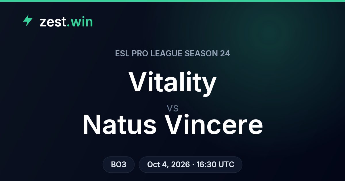 Vitality vs Natus Vincere Prediction — ESL Pro League Season 24