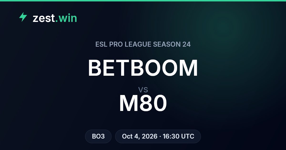 BETBOOM vs M80 Prediction — ESL Pro League Season 24
