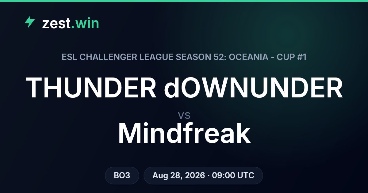 THUNDER dOWNUNDER vs Mindfreak Prediction — ECL Oceania Cup