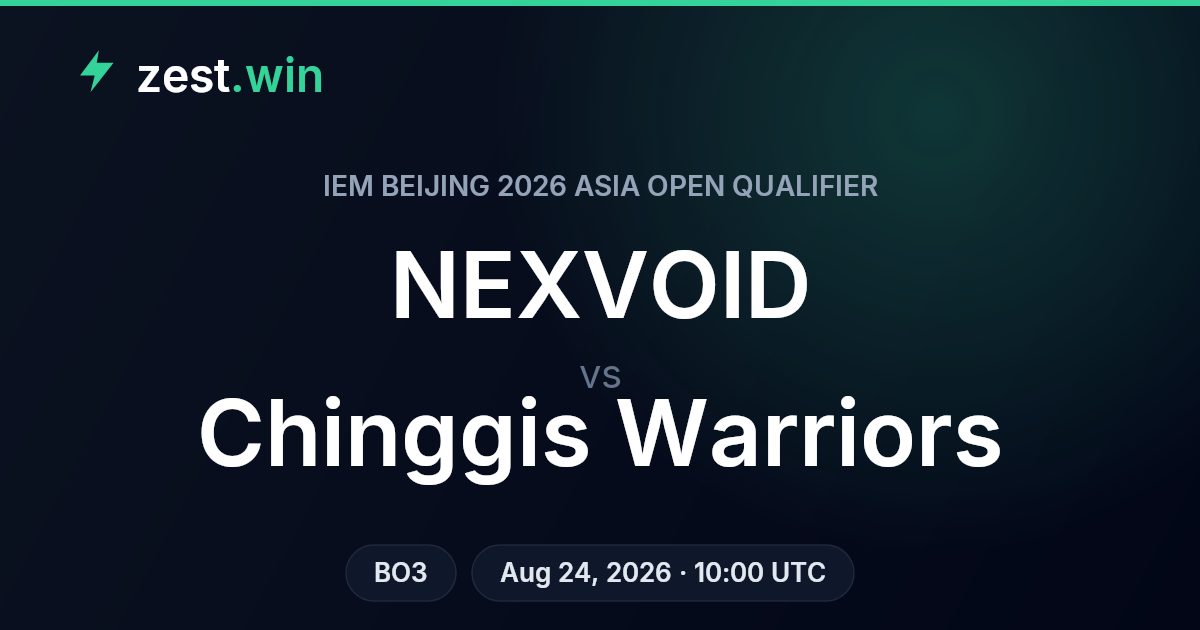 NEXVOID vs Chinggis Warriors: IEM Beijing 2026 Asia Open Qualifier Preview