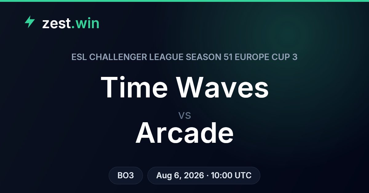 Time Waves vs Arcade Prediction – ESL Challenger League Season 51 Europe Cup 3