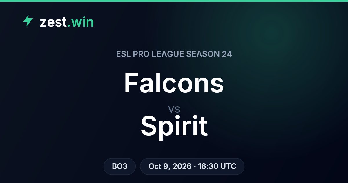 Falcons vs Spirit: model, market and a 58% series lean