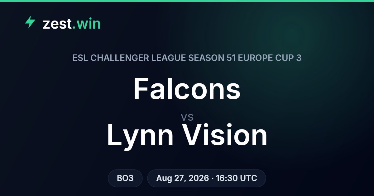 Falcons vs Lynn Vision Prediction — ECL S51 Europe Cup 3
