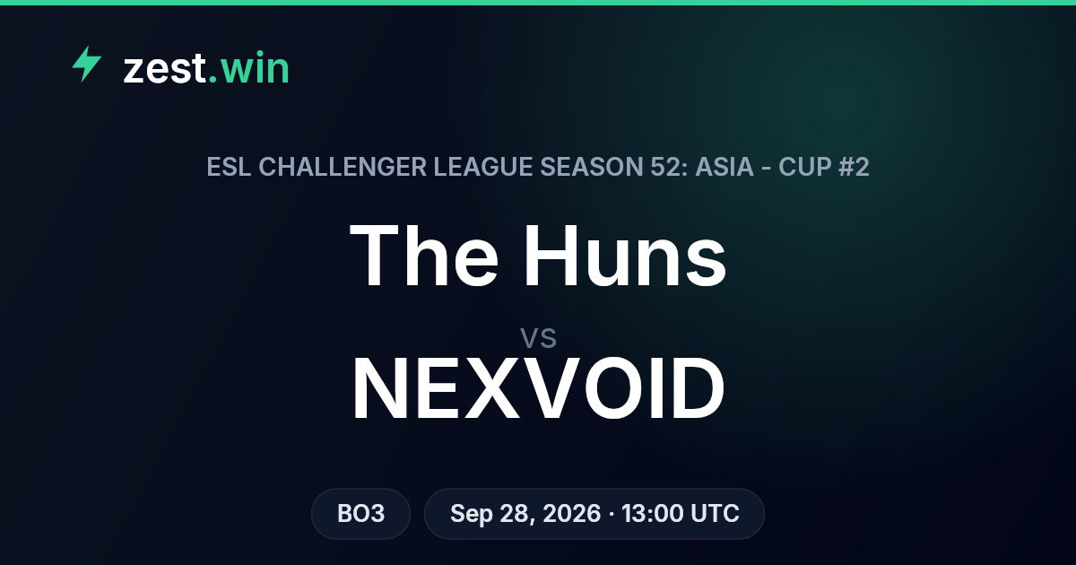 The Huns vs NEXVOID Prediction — ESL Challenger League Asia