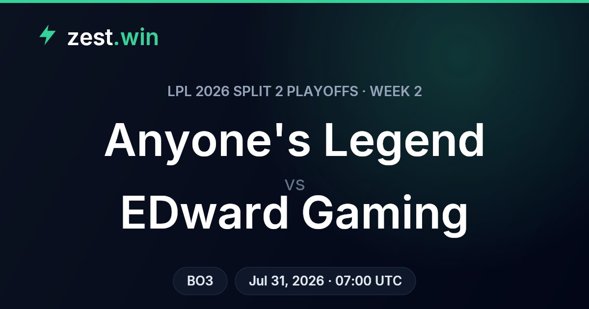 EDward Gaming Favored Over Anyone's Legend in LPL Playoffs Week 2