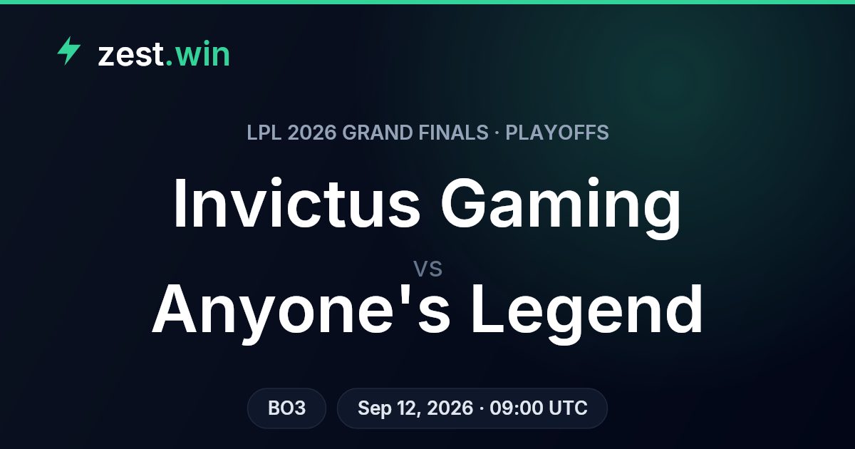 Invictus Gaming vs Anyone's Legend Prediction — LPL Grand Final