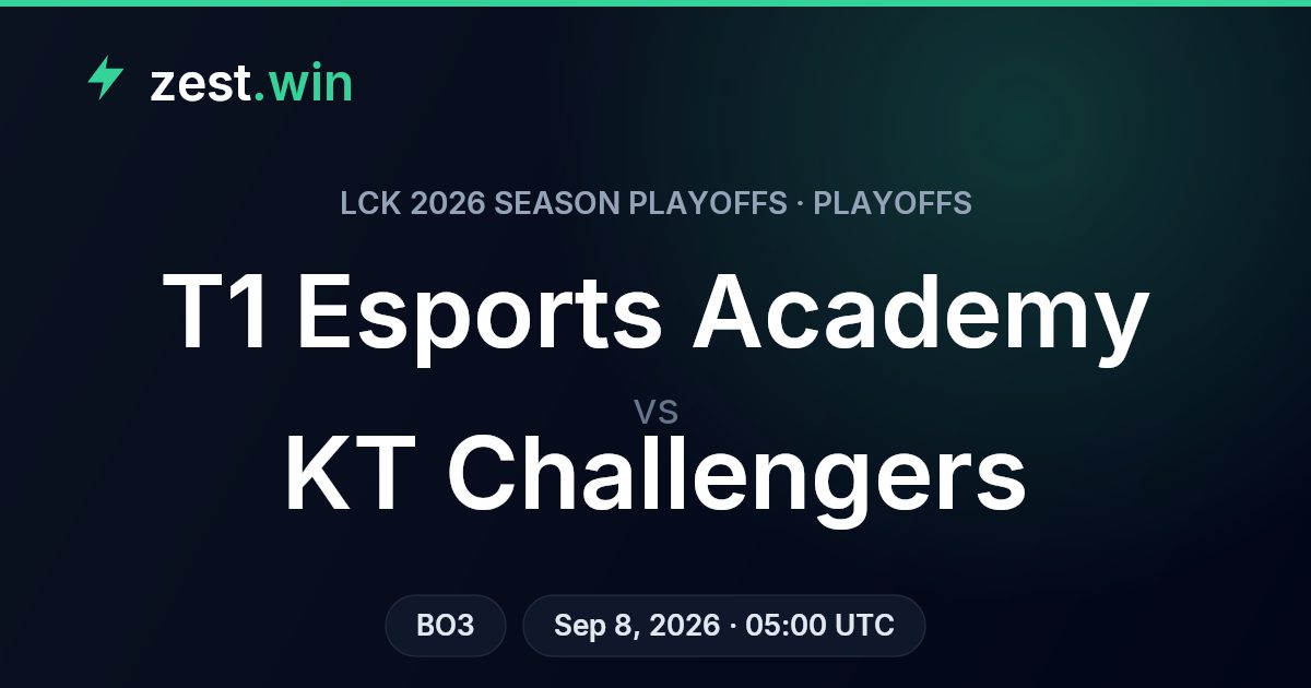 T1 Esports Academy vs KT Challengers Prediction—LCK 2026 Playoffs