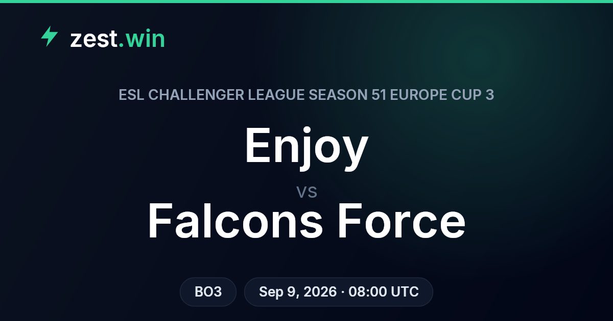 Enjoy vs Falcons Force Prediction - ECL Season 51 Europe Cup 3