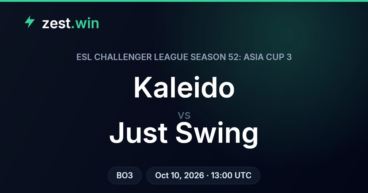 Kaleido vs Just Swing: model and market split on Asia Cup 3