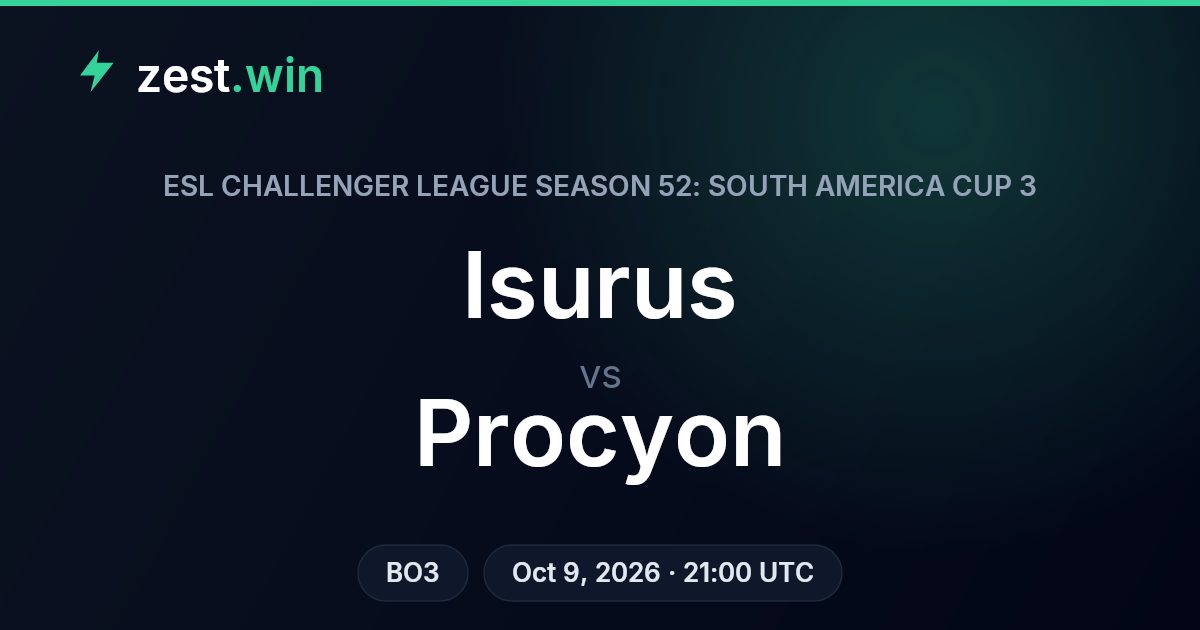 Isurus vs Procyon: model and market split on ESL Cup 3 series