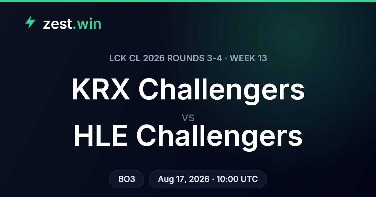 KRX Challengers vs HLE Challengers: LCK CL 2026 Week 13 Prediction