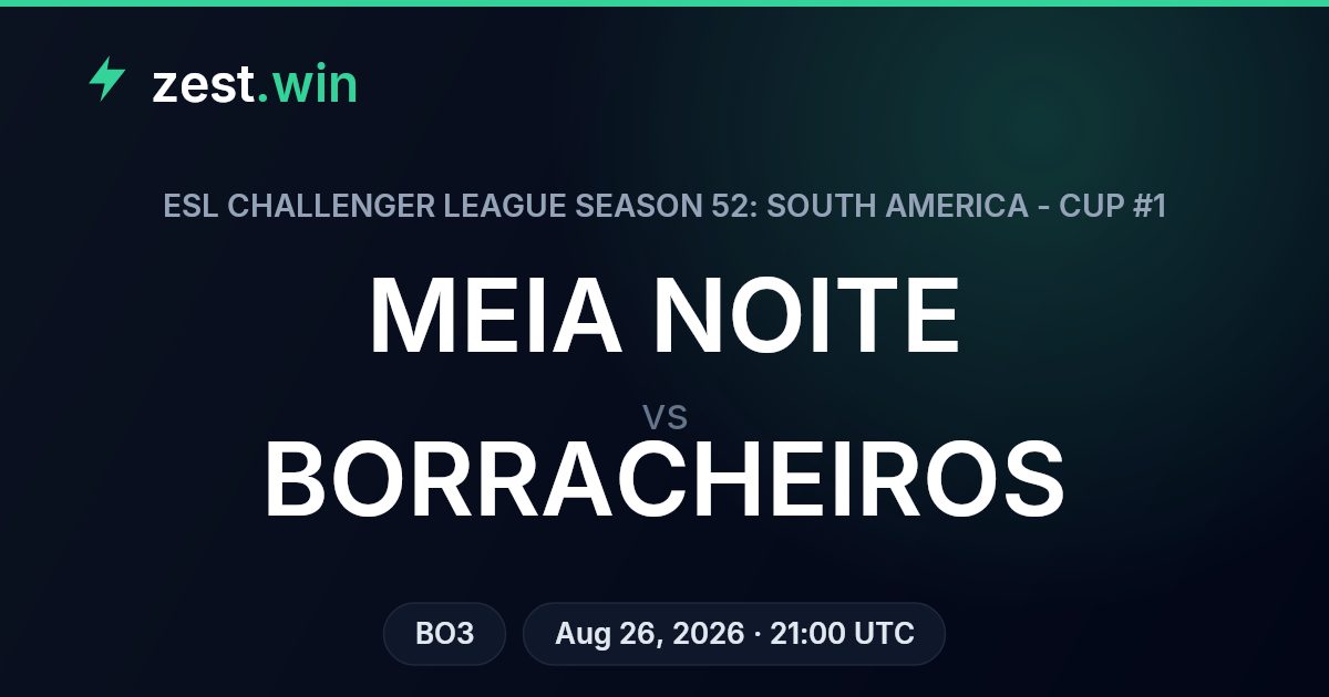 MEIA NOITE vs BORRACHEIROS Prediction — ECL S52 SA Cup #1