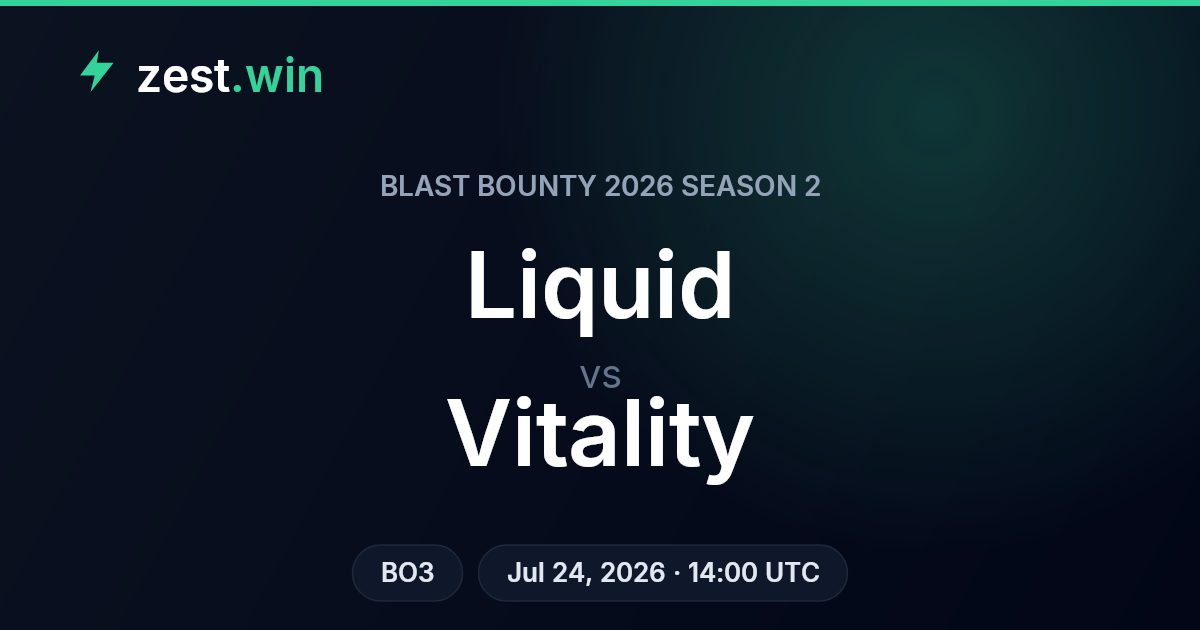Liquid vs Vitality: BLAST Bounty 2026 Season 2 Series Preview