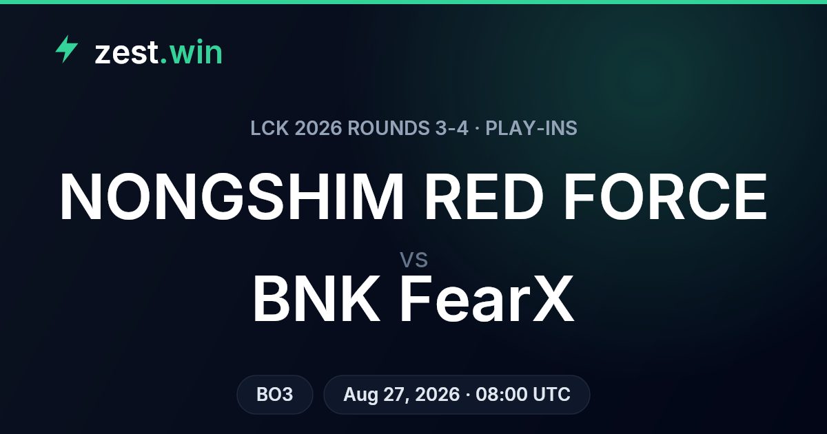 NONGSHIM RED FORCE vs BNK FearX Prediction — LCK 2026 Rounds 3-4