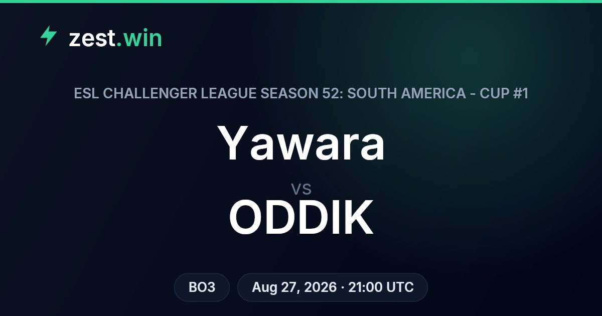 Yawara vs ODDIK Prediction — ECL Season 52 SA Cup #1