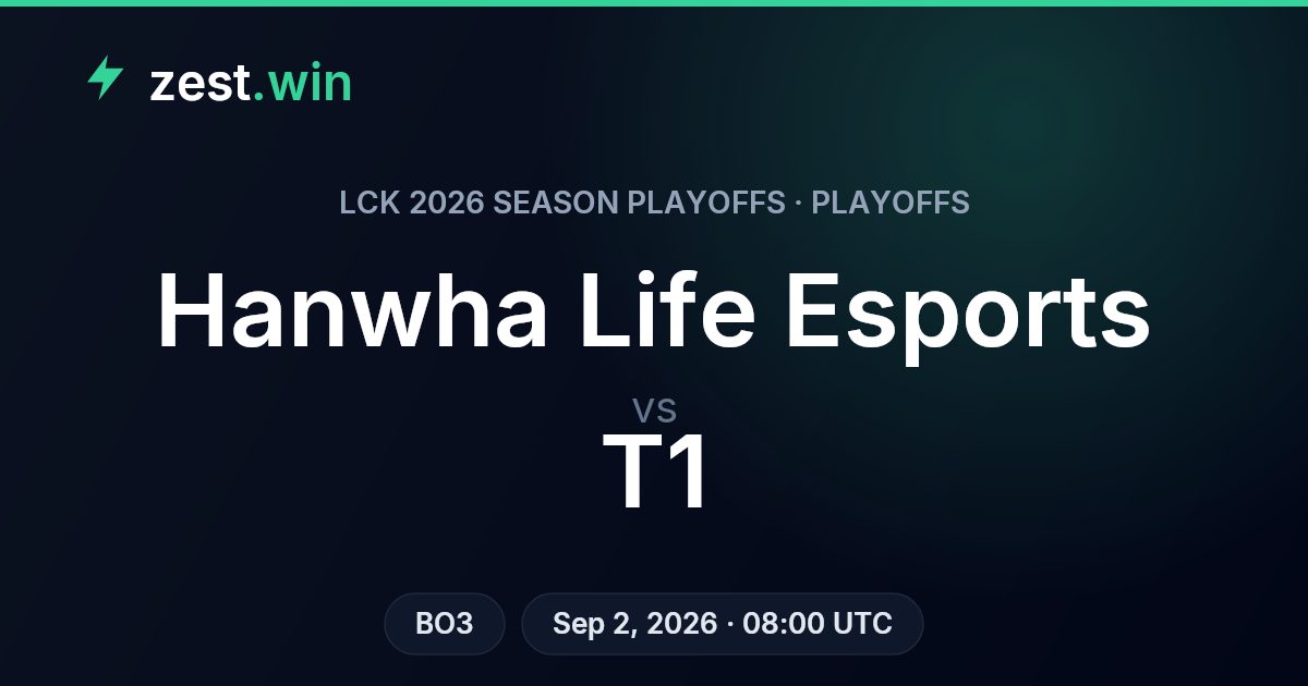 Hanwha Life Esports vs T1 Prediction — LCK 2026 Season Playoffs