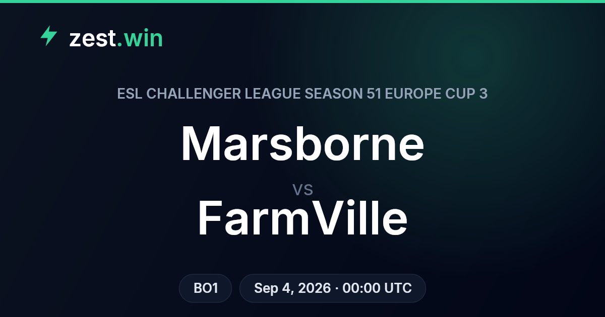 Marsborne vs FarmVille Prediction — ECL S51 Europe Cup 3