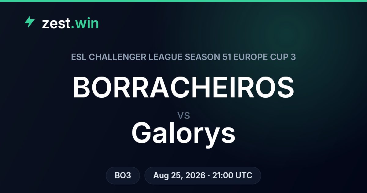 BORRACHEIROS vs Galorys: ESL Challenger League Season 51 Europe Cup 3 Preview