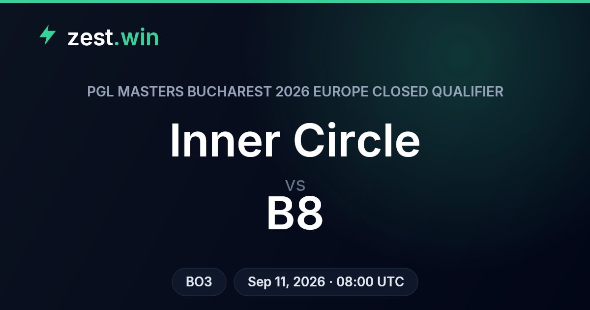 Inner Circle vs B8 Prediction — PGL Masters Bucharest 2026