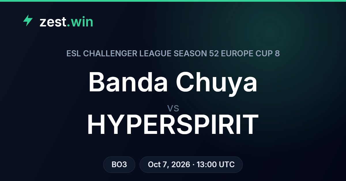 Banda Chuya vs HYPERSPIRIT: near-even ESL Challenger call