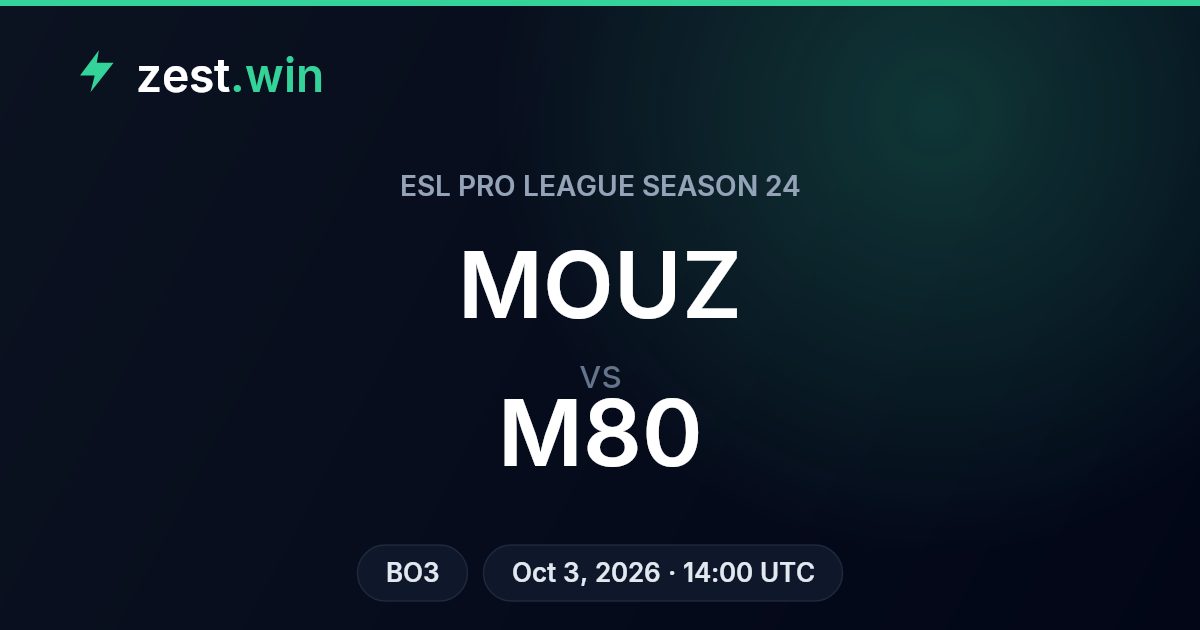 MOUZ vs M80 Prediction — ESL Pro League Season 24 BO3