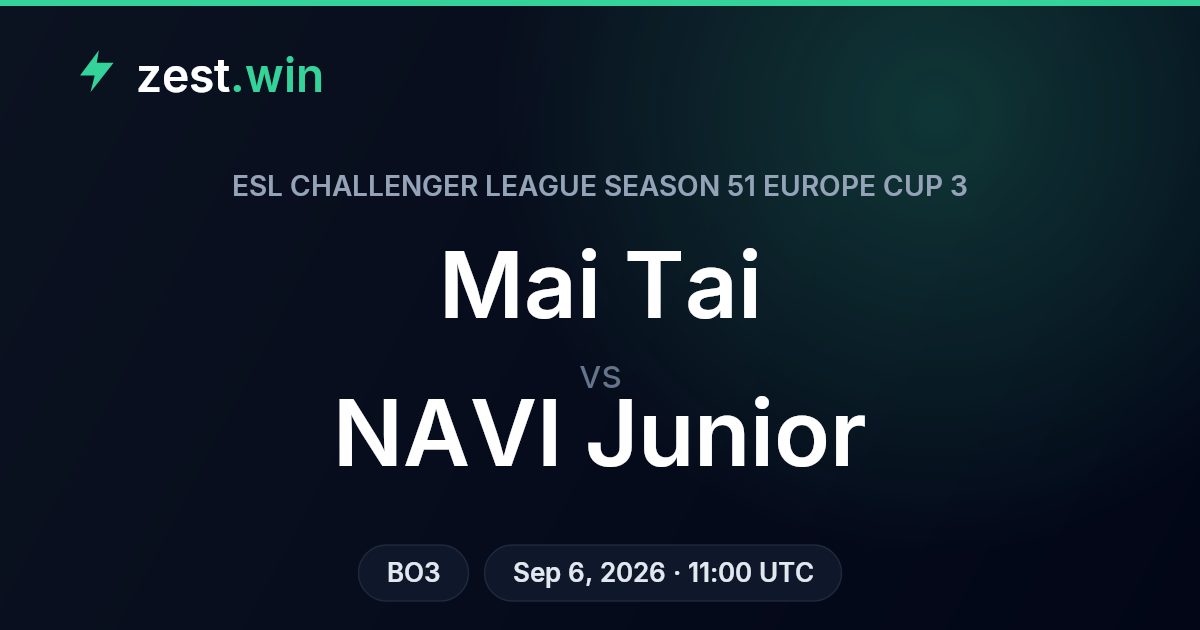 Mai Tai vs NAVI Junior Prediction — ECL S51 Europe Cup 3