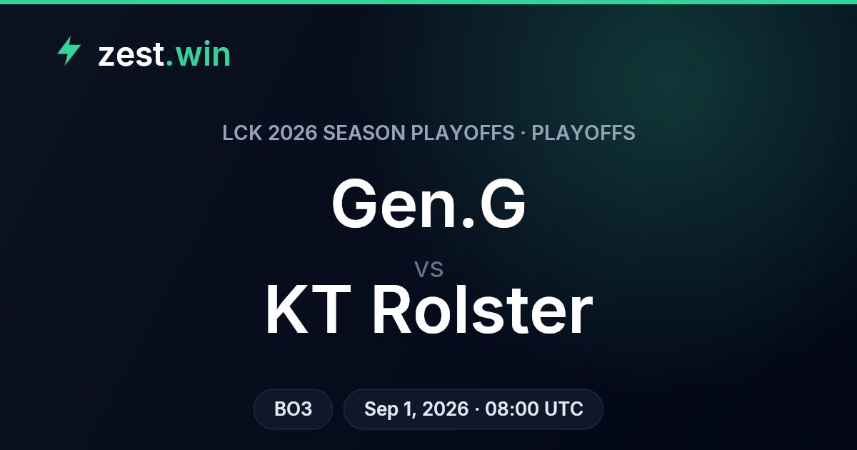 Gen.G vs KT Rolster Prediction — LCK 2026 Playoffs