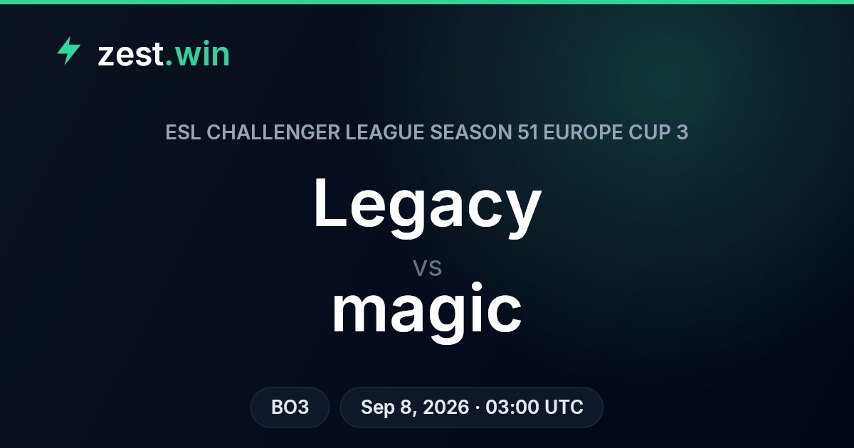 Legacy vs magic Prediction — ECL Season 51 Europe Cup 3