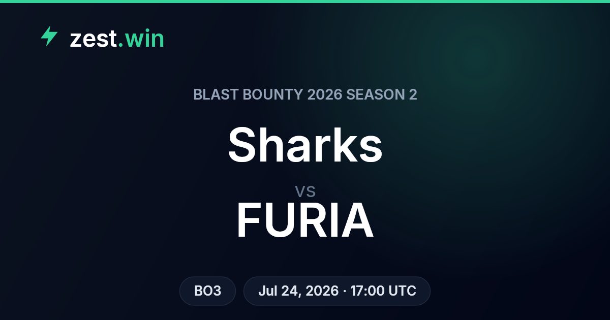Sharks vs FURIA BLAST Bounty 2026 Prediction: FURIA Favored in First Meeting